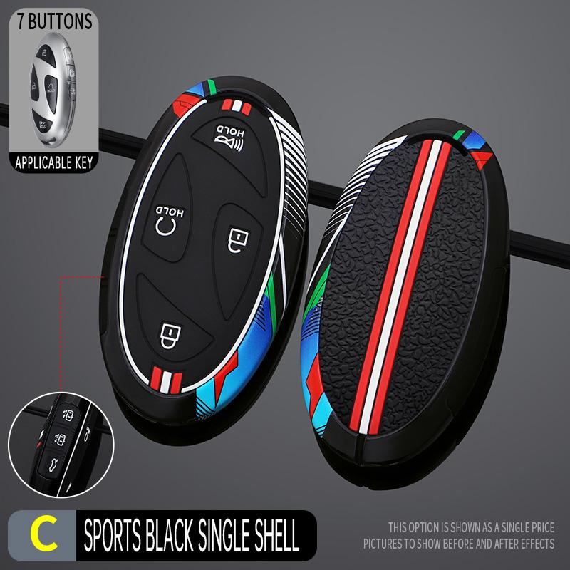 5 7 Buttons Car Key Case Cover Shell Fob For Hyundai Kona Ev Grandeur Gn7 Ioniq 6 Remote Car Interior Accessories