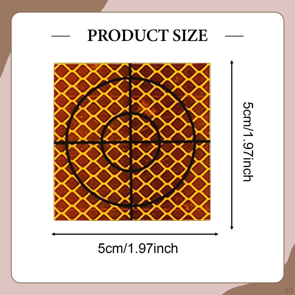 100 Pieces Reflective Tape Survey Targets Self Adhesion Target Mark