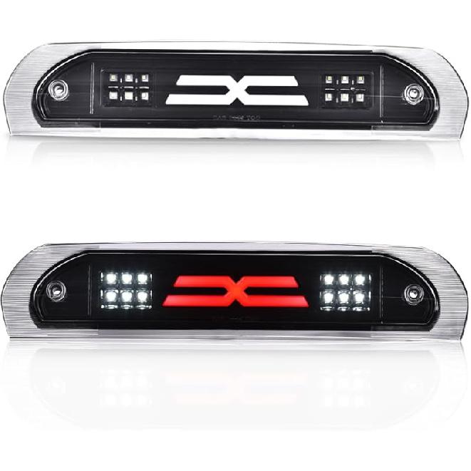 PIT66 3Rd Brake Light Compatible With 2004-2008 Ford F150 High Mount Center Rear Roof Third Cargo Light Parking Light Halogen Clear/Red Lens Tercera