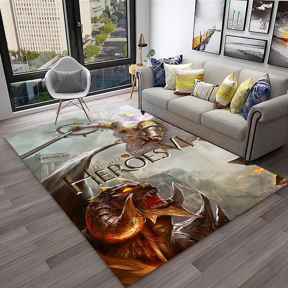 Retro Game Heroes of Might and Magic Carpet Rug for Home Living Room Bedroom Sofa Doormat Decor,kids Area Rug Non-slip Floor Mat