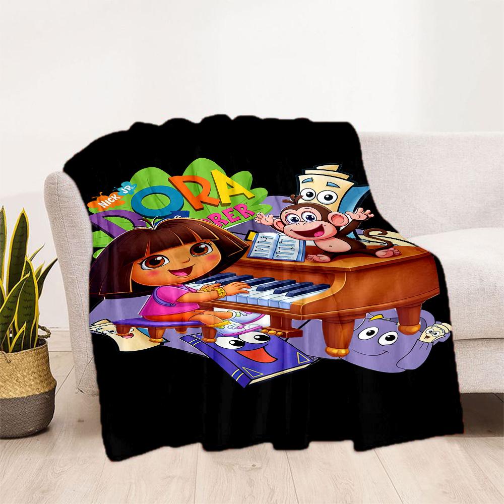 Dora Explorer Blanket Soft & Cozy Suitable for Office Picnics Chair Four Seasons Universal Playful Design Perfect Gift for Relatives and Friends