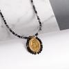 Exquisite Zircon Catholic Virgin Mary of Guadalupe Medal Necklace Women's Fashion Good Luck Amulet Jewelry