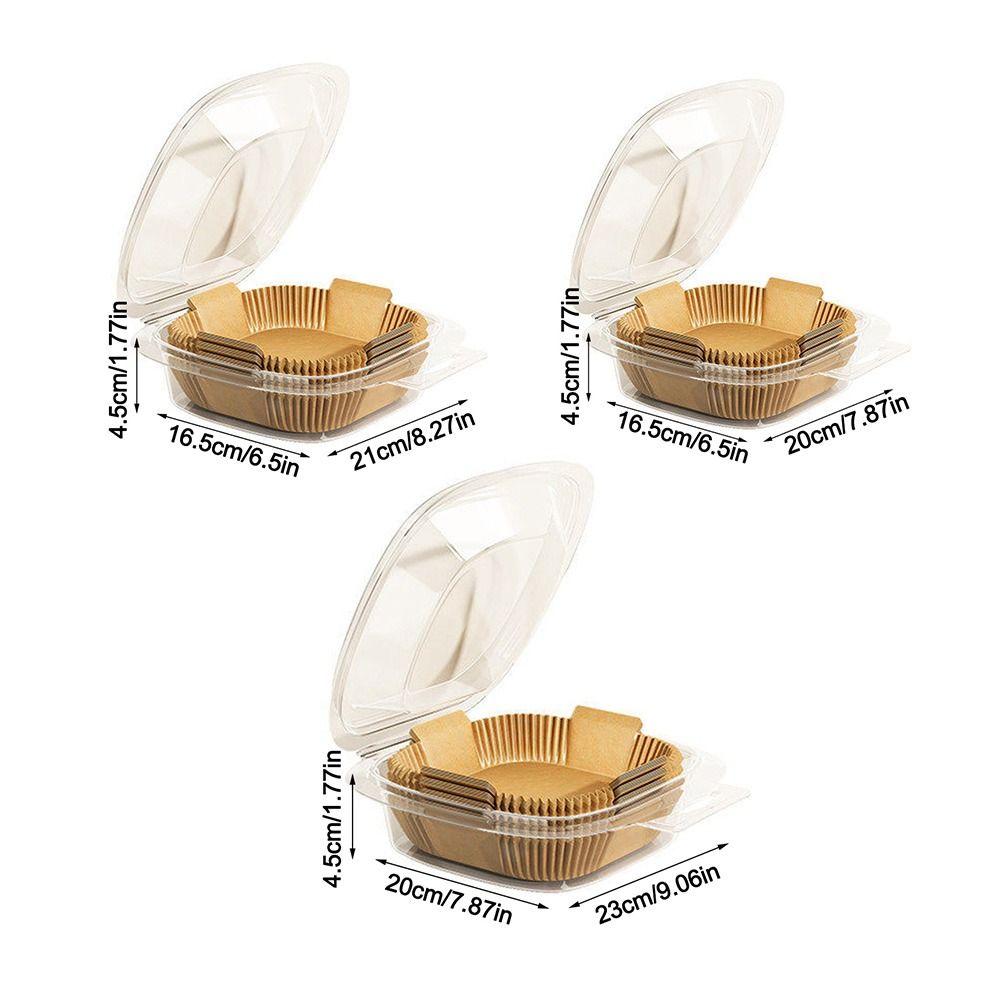 50Pcs Oil Proof Disposable Paper Liners Square Baking Paper Tray New Air Fryer Paper Liners
