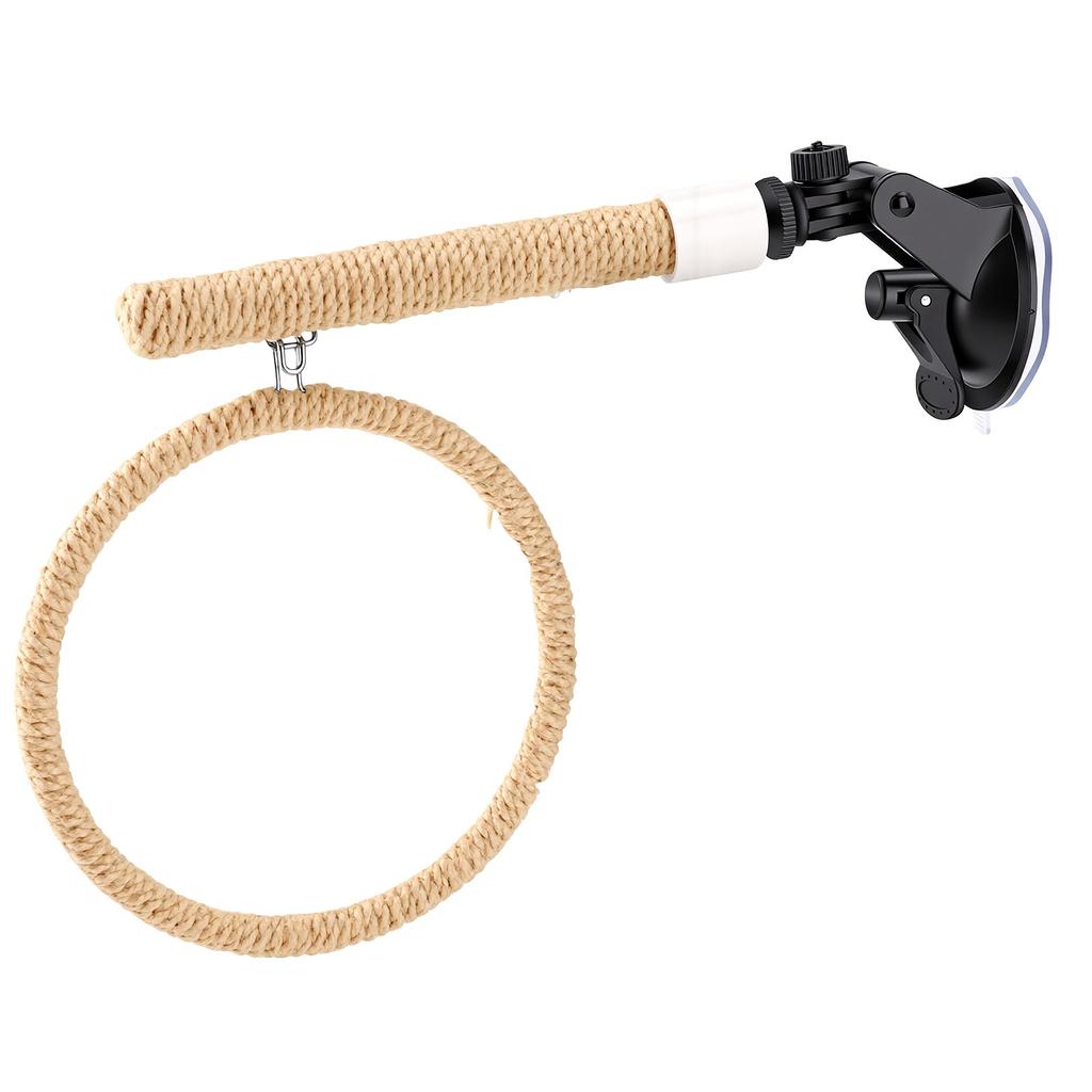 Bird Window Perch Suction Cup Shower Perch Stand with Swing for Small Medium Birds