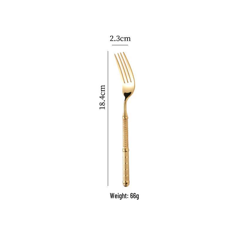 Abay Gold-Plated Stainless Steel Dessert Fork