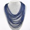 Retro Multilayer Long Leather Statement Necklace Bib