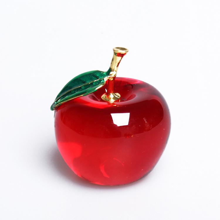 Red Crystal Apple Ornament - Christmas Eve Gift and Car Decoration