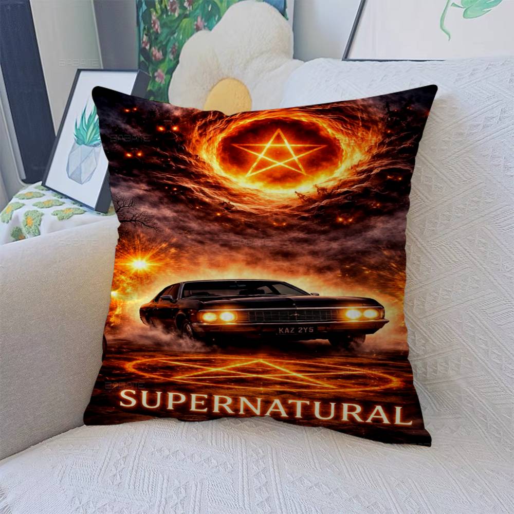 S-Supernatural TV Play Series Pillow Cover for Bedroom Room and Living Room Sofa Decorative Cushion Cover