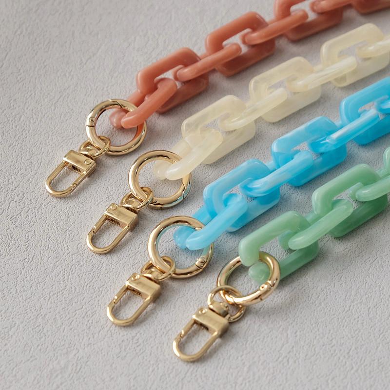New Woman Bag Chain Accessory Detachable Parts Candy Crossbody Resin Luxury Strap Women Handbag Chains Acrylic Shoulder Handles