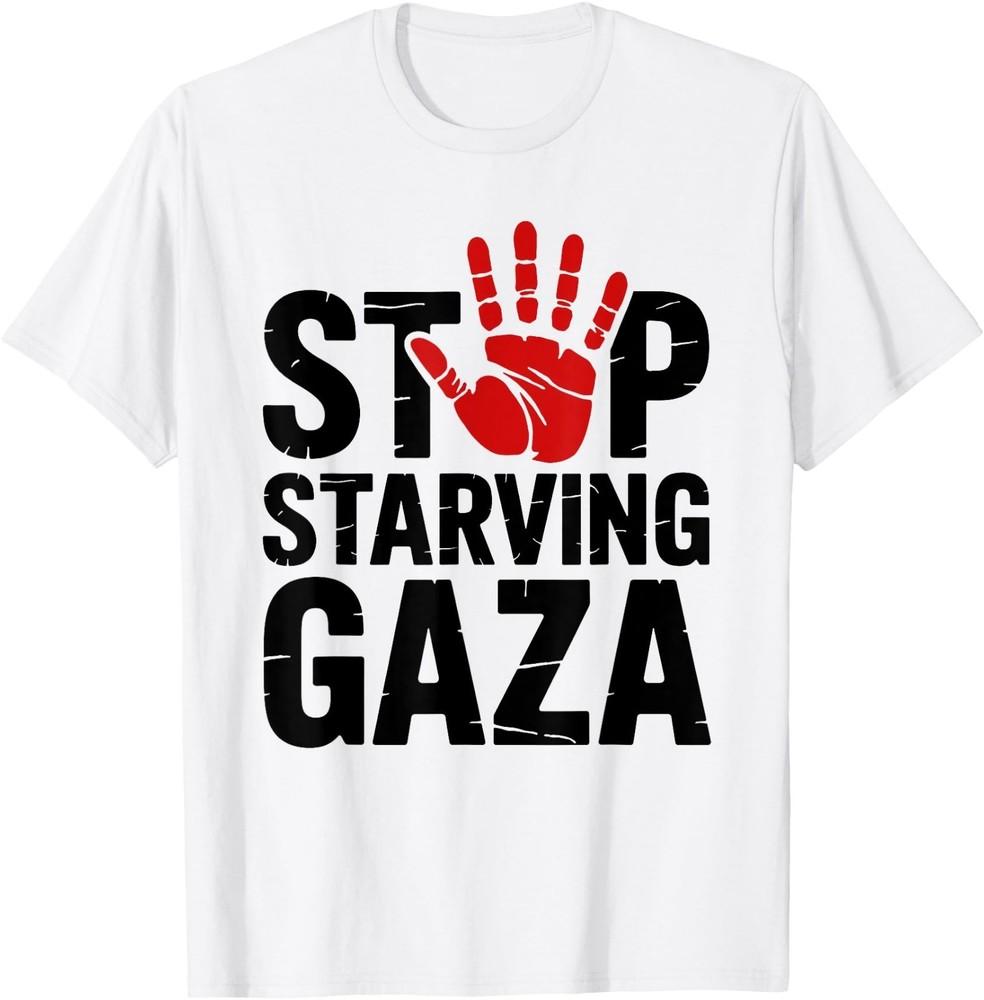 Stop Starving Gaza, Save Children Unisex T-Shirt L