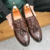 Herren Grüne Loafer Leder Individualität Formelle Business Schuhe Hochzeitskleid Abschlussball Schuhe Übergröße