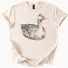 Aquarell Gans Grafik Shirt Realistische Bauernhoftier Kunst T-Shirt Naturfreund Geschenk Landhausstil Vogel Illustration T-Shirt