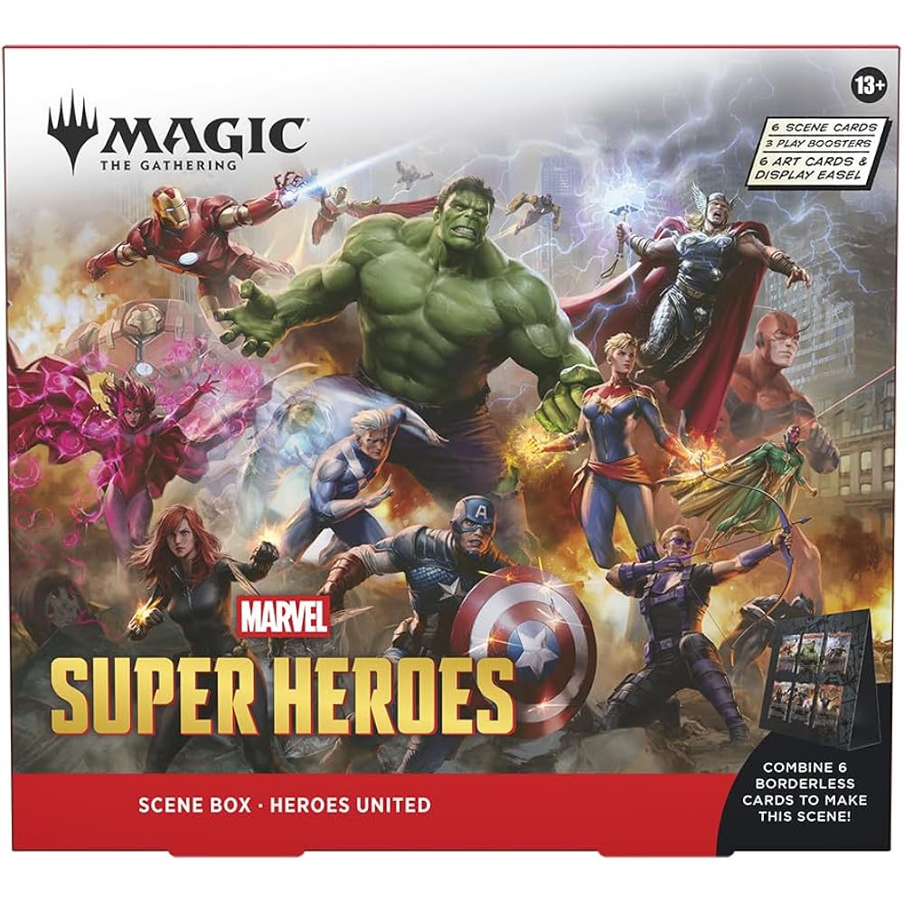 Magic: The Gathering | Marvel Super Heroes Scene Box “Heroes United” English MTG Treca Wizards of...