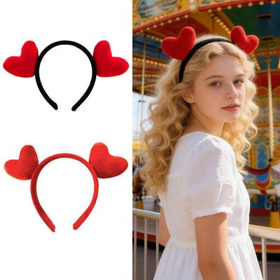 Fascia per capelli Decorazione Cuore Rosso Leggera Elastica Cerchietto per Capelli Fascia per Capelli San Valentino Donna Accessorio Versatile per Capelli