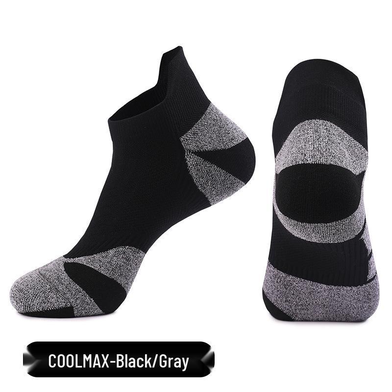 

Breathable Anti-Odor Lycra Running Socks - Seamless Coolmax Sports Socks for Men & Women Adult Men s 40-45 чёрный/серый