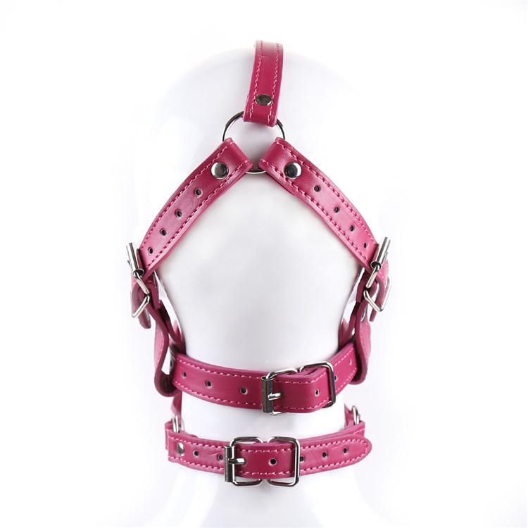 Leather Gag Harness SM Toys for Couples - Nightclub Adult Products
