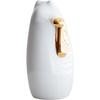 SETOMANEKI Seto Good Luck Auspicious Simple Interior Decoration and Maneki-neko (beckoning Cat), Ware, Charm, Object, (gold White, Medium)