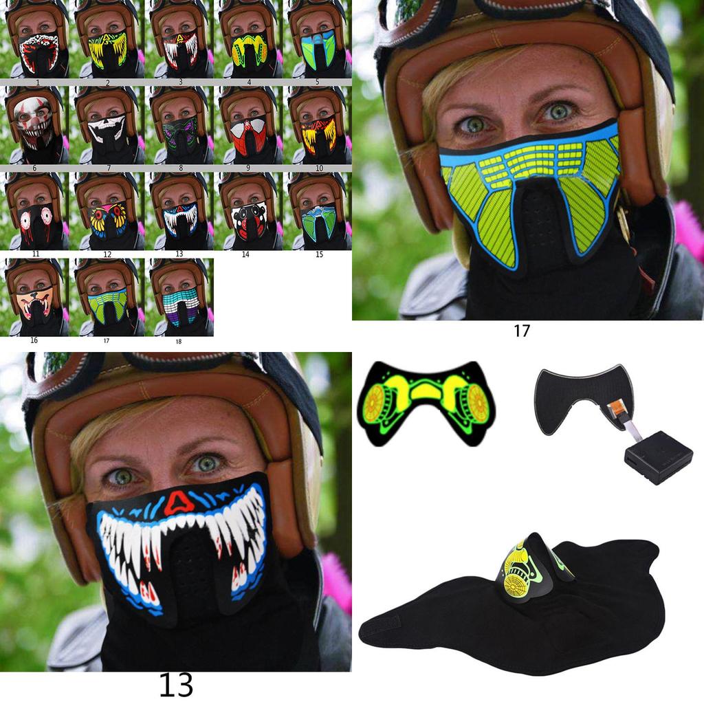Led Wire El Halloween Easter Rave Mask Luminous Costume Mask Decors Easter