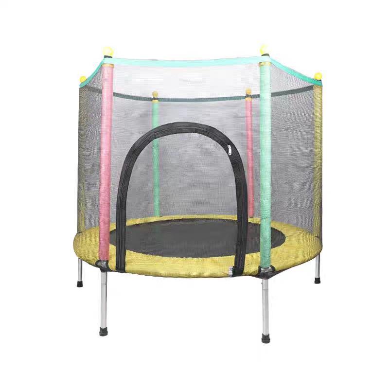 Kids' Indoor Safety Trampoline with Anti-Rollover and Anti-Pinch Features