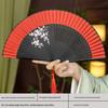 Si Yi Tang handbemalter roter Seidenfächer für Damen - Zhao Yuan Tanzdesign