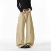 American Retro Pleated Overalls Women's and Men's Autumn Versatile Three-dimensional Tailoring Wide-leg Pants Niche Design Casual Pants