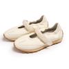 Platform Leather Ballet Children's New Pearl Word with Velcro Casual Mary Jane White Shoes