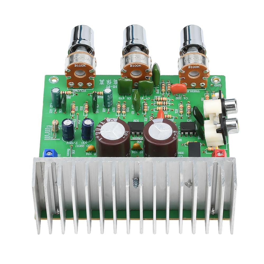 TDA7265 Audio Amplifier Module HiFi Power Amplifier Board 4558 2.0-channel Preamplifier Power Amplifier Board AC 12-15V 40W+40W