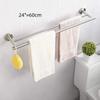 Household Double Towel Rod Bathroom Rustproof Towel Rack SUS 304 Stainless Steel Wall Mount Towel Holder