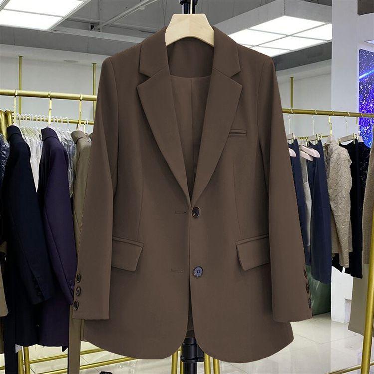 New Spring Autumn Fashion Suit  Black White Green Coat  Casual Loose Orange Blazers