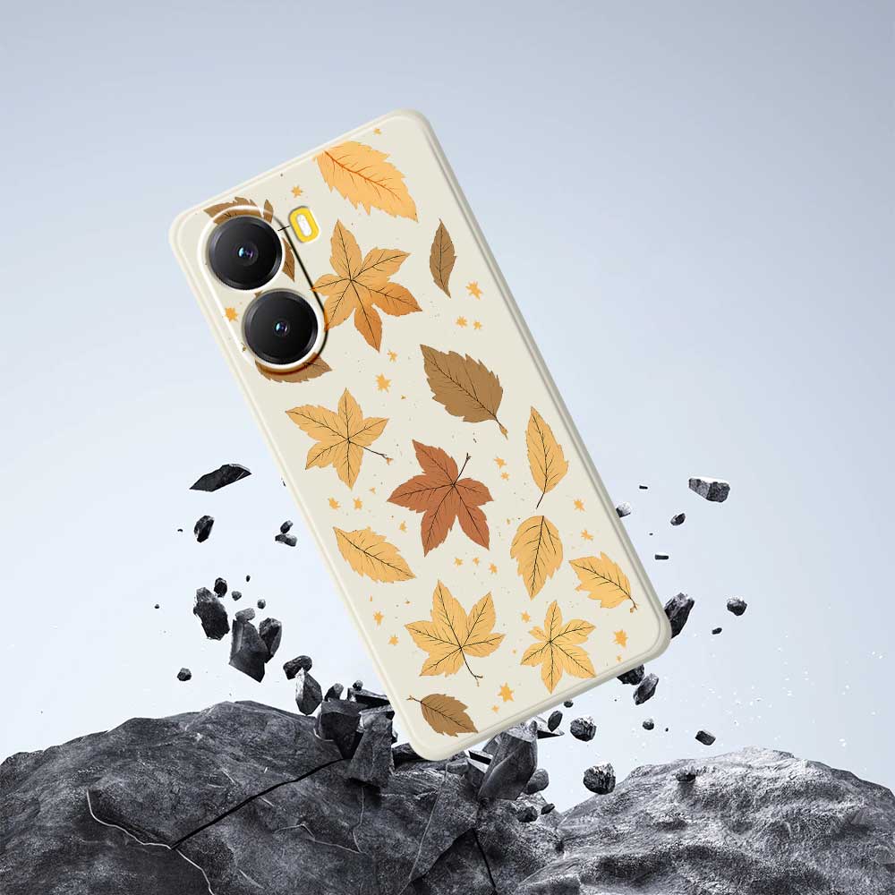 For Xiaomi Redmi Turbo 4 5G/Poco X7 Pro 5G Case Maple Leaves Pattern Printing Straight Edge TPU Phone Back Cover