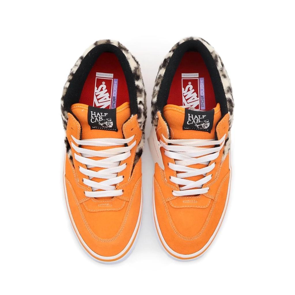 VN0A5KYAORA Supreme Vans Leopard Half Cab Orange White Brown (Men's)