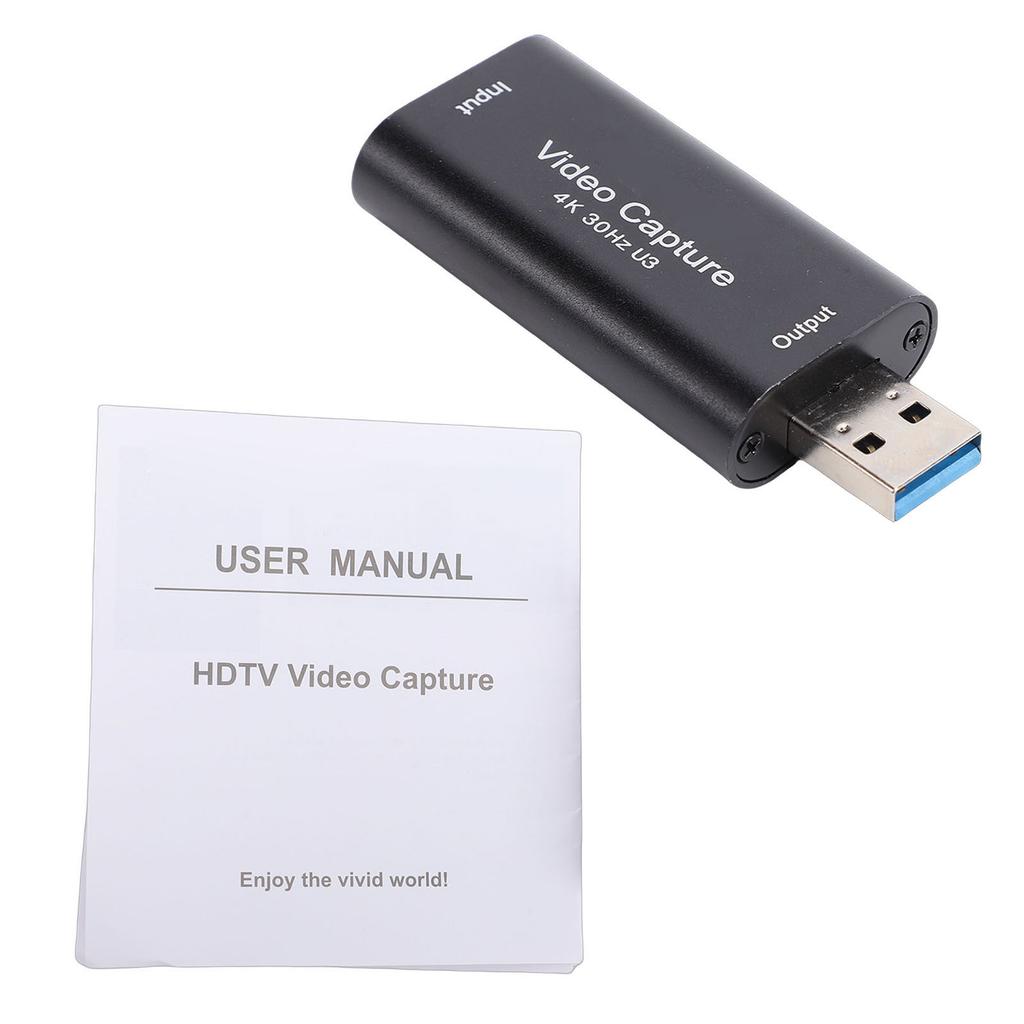 Video Capture Card 4K 30hz High Definition Multimedia Interface to USB Audio Video Capture Device for Streaming Gaming