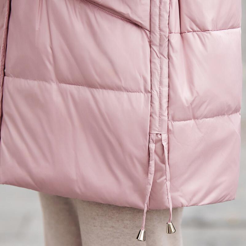 Pa Si Te Women's Hooded Mid-Length Down Jacket