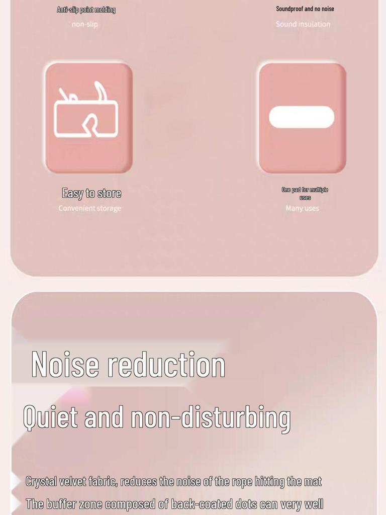 Shock Absorption Yoga & Jump Rope Mat - Thick, Wide, Non-Slip, Soundproof for Home Fitness