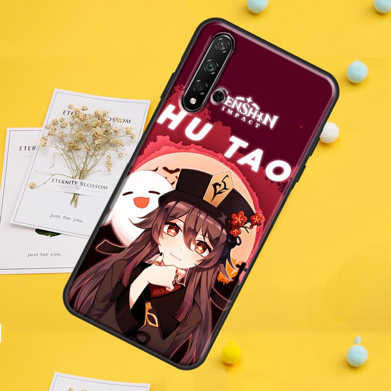 Hu Tao Genshin Impact Cartoon For Huawei Nova Y70 Y91 Y90 Y60 Y72 Y61 9 10 SE 12i 12s 11i 5T P60 Pro P20 P30 P40 Lite Case