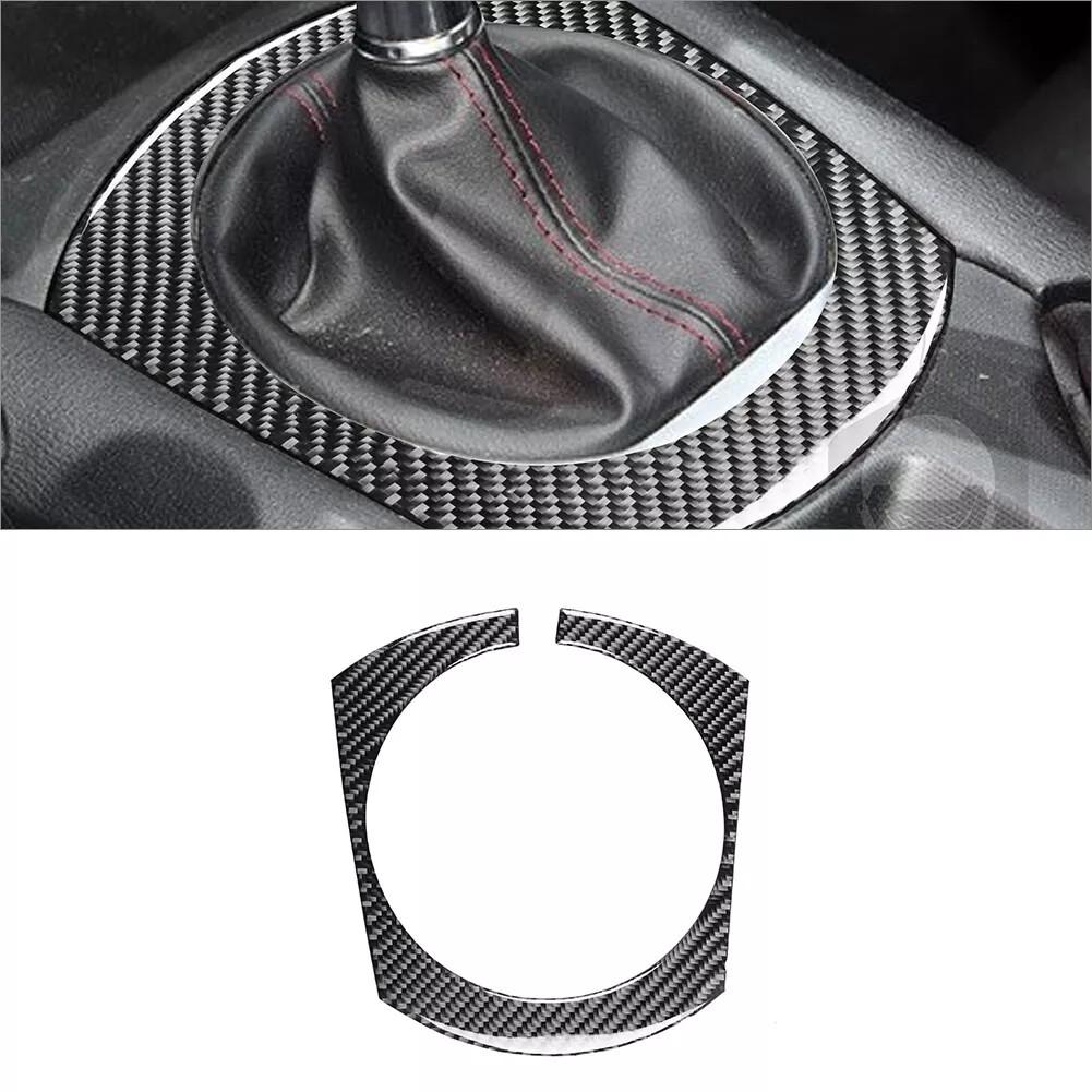 1Pcs For Mazda MX-5 2016- Carbon Fiber Interior Gear Shift Frame Cover Trim