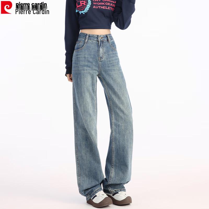 Pierre Cardin Women's Straight Wide-Leg Jeans