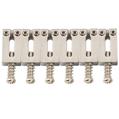 Musiclily Pro 10.5mm Guitar Bridge Saddles, Stainless Steel, for Stratocaster/Telecaster Electric Guitars, Original Color (Set of 6)