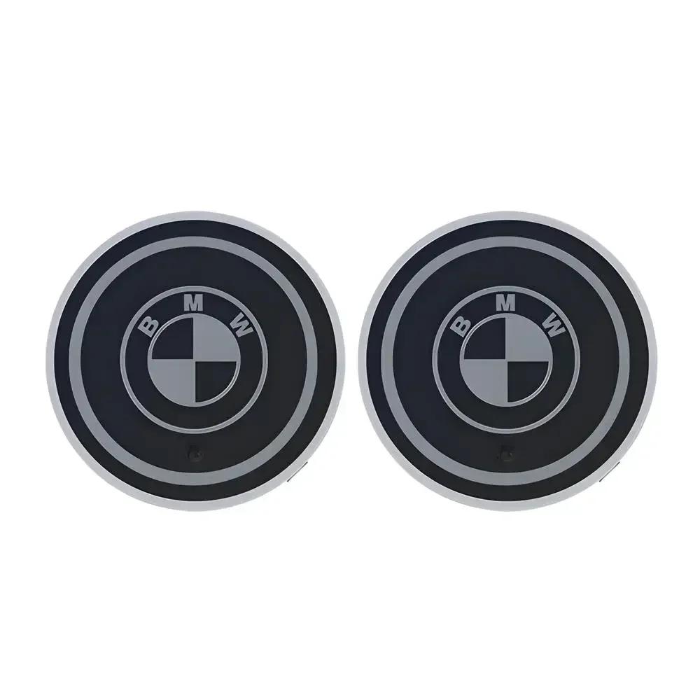 

2 шт. Для BMW M M3 E46 E90 F30 E39 F10 Светодиодная лампа для подстаканника 7 цветов (автоматическое переключение света) подставка под стакан в машине, освещение атмосферы.