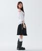ESCAPEFROM [Escf X Hot Today] Cross Angel Print Side Shirring Detail Loose Fit One-Shoulder Short Sleeve T-Shirt White