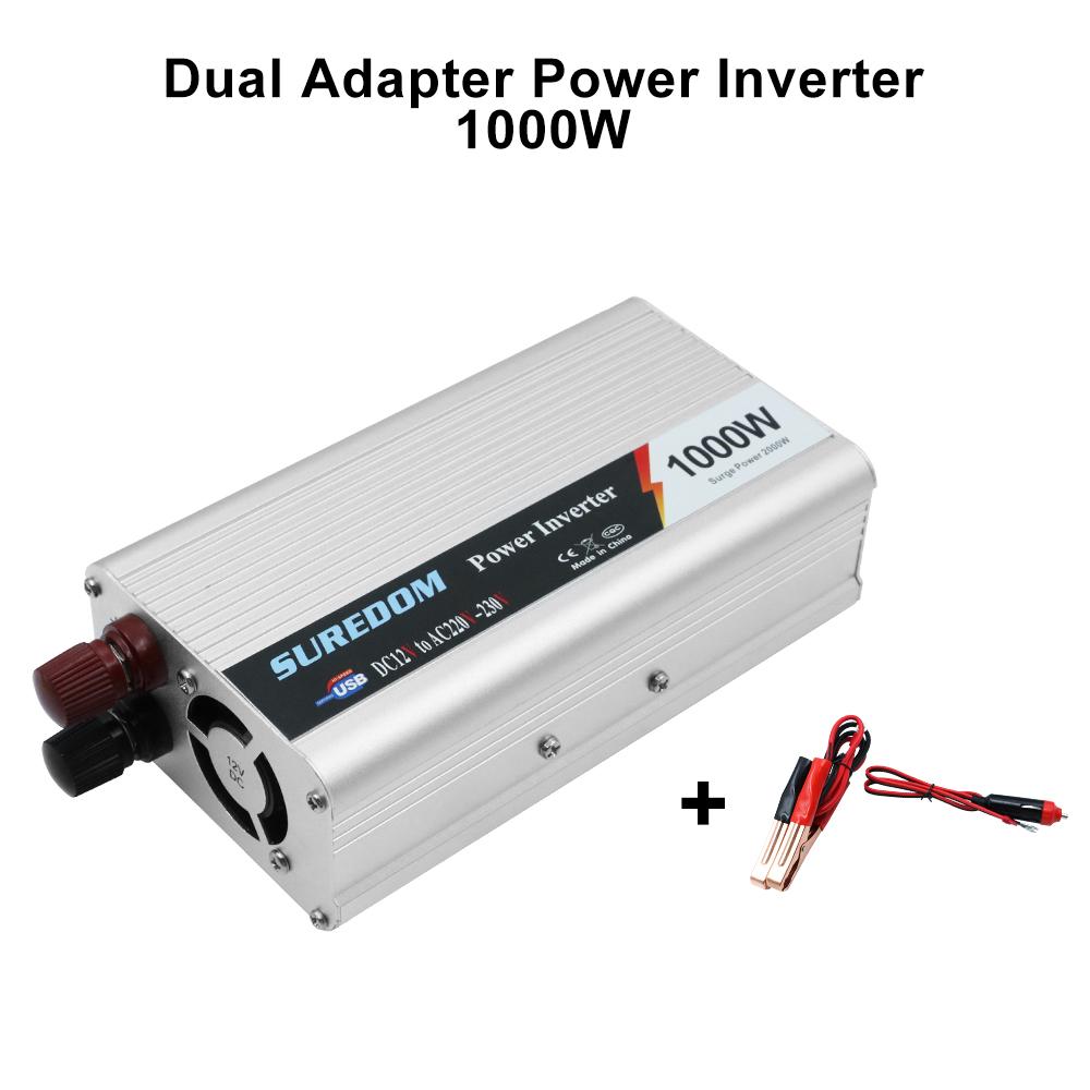 Car accessories with USB charger port DC 12V to AC 220V car inverter universal socket cigarette lighter plug/clip adapter switch LED indicator light