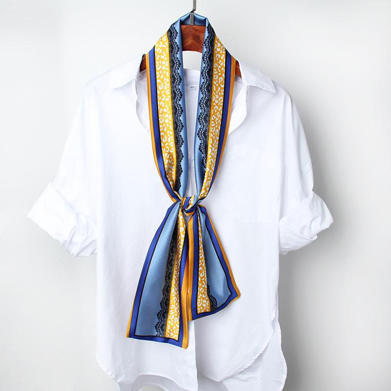 Long Small Silk Scarf Women's New Autumn and Winter High-end Temperament Scarf Mother with Shirt Neck Protection Scarf