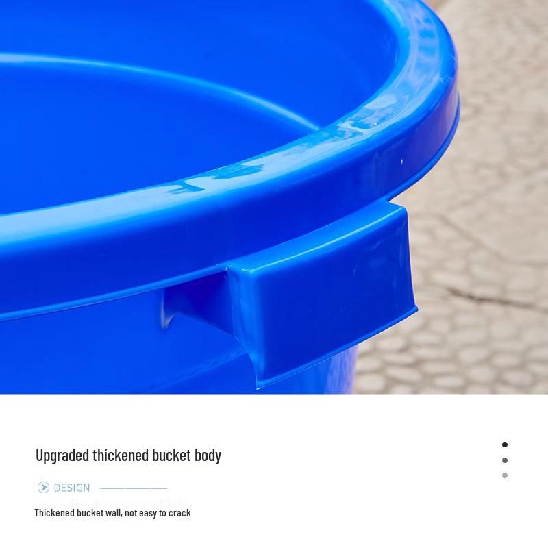 Extra Large Thickened Household Water Storage Bucket with Lid, White, for Fermentation & Enzyme Processing.