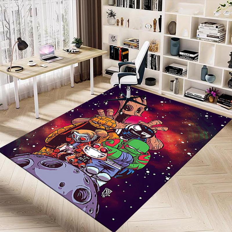 Groot Friends Space Carpet For Playroom Bedroom Living Room Sofa Home Decorkids Game Area Rug Nonslip Floor Mat