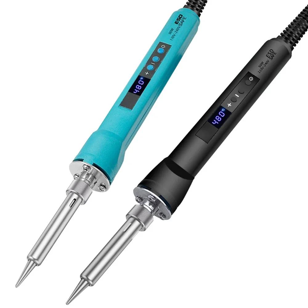 AC 220V 90W Electric Soldering Iron Adjustable Temperature Internal Heating LED Digital Display Welding Pen Repair Tools