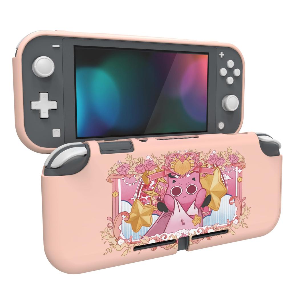 Custom Protective Case Compatible with PlayVital Switch Case Cover Compatible with Switch Cute Cat (soft) Lite, (soft) Lite, [Pink VV]