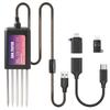 A27F-EC Детектор температури, вологості, родючості USB Тестер ґрунту N P K PH-метр IP68 Водонепроникний датчик для сільського господарства, саду