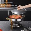 Gold Round Stainless Steel Folding Chafing Dish Set with Folding Frame