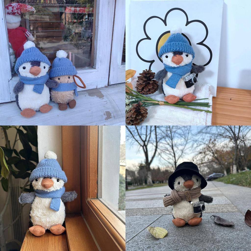 Peluche Pinguino di Peanuts con Cappello e Sciarpa per Bambini e Bambine
