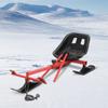 Snow Racer PE Scooter,Red Black Triangular Ski Scooter Free Standing Suitable Above 3 Years Old for Outdoor Skiing, Skating